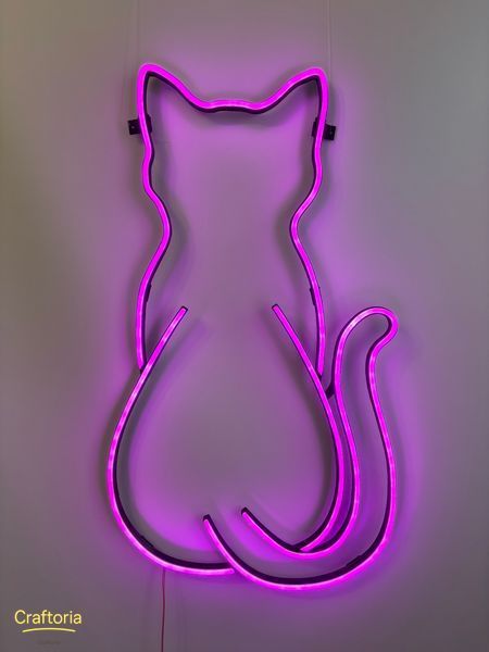 Neon LED sign Neon sign Cat Dog Back Set 950x820 Combined &mdash; product code КІТ-950x820-КОМ, main photo