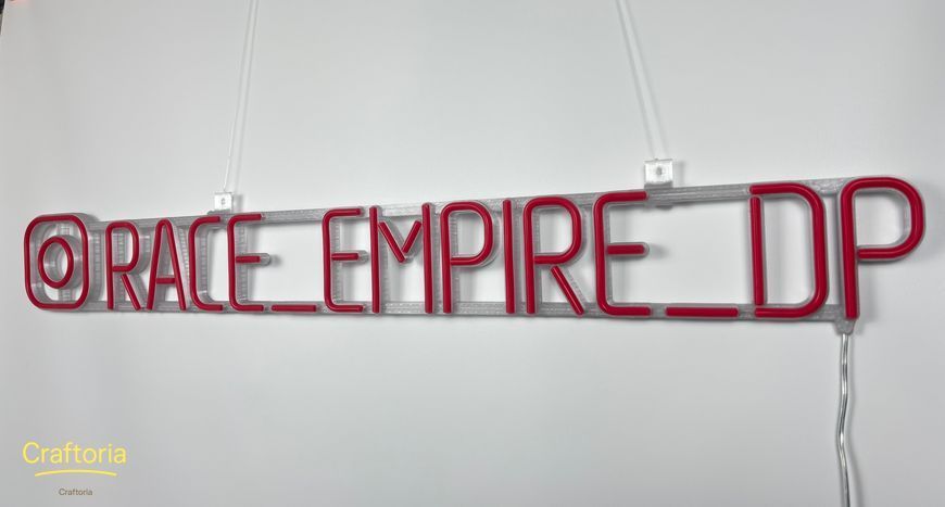 Neon LED sign Neon sign Race_empire_dp 920x110 Red &mdash; product code RAC-920x110-ЧЕР, main photo