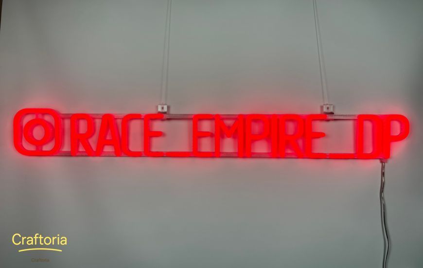 Neon LED sign Neon sign Race_empire_dp 920x110 Red &mdash; product code RAC-920x110-ЧЕР, main photo