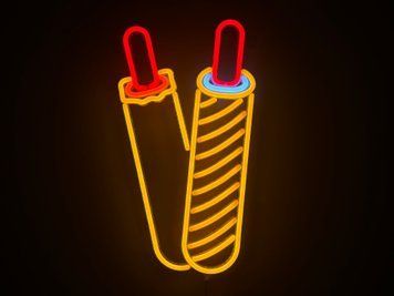 Neon LED sign Neon sign Hot dog col1 400x220 Combined &mdash; product code ХОТ-400x220-КОМ-244, main photo