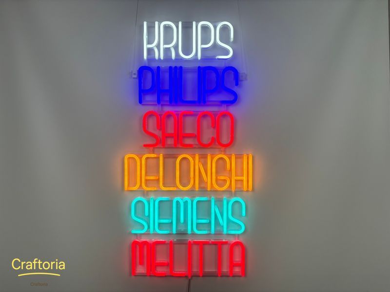 Неонова вивіска Ремонт кавомашин бренди комплект 750x980 Комбінований РЕМ-750x980-КОМ фото