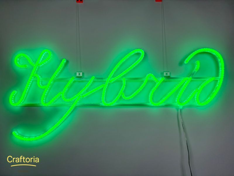 Неонова вивіска Hybrid Warfare комплект 1000x600 Зелений HYB-1000x600-ЗЕЛ фото