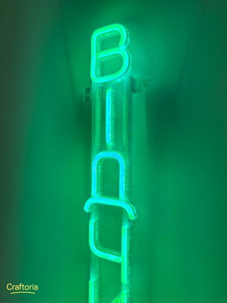 Neon LED sign Neon sign Open vertical 800x85 Green &mdash; product code ВІД-800x85-ЗЕЛ, main photo