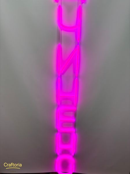 Neon LED sign Neon sign Open vertical Neon12mm 2000x175 Pink &mdash; product code ВІД-2000x175-РОЖ, main photo