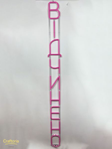 Neon LED sign Neon sign Open vertical Neon12mm 2000x175 Pink &mdash; product code ВІД-2000x175-РОЖ, main photo