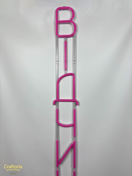 Neon LED sign Neon sign Open vertical Neon12mm 2000x175 Pink &mdash; product code ВІД-2000x175-РОЖ, main photo