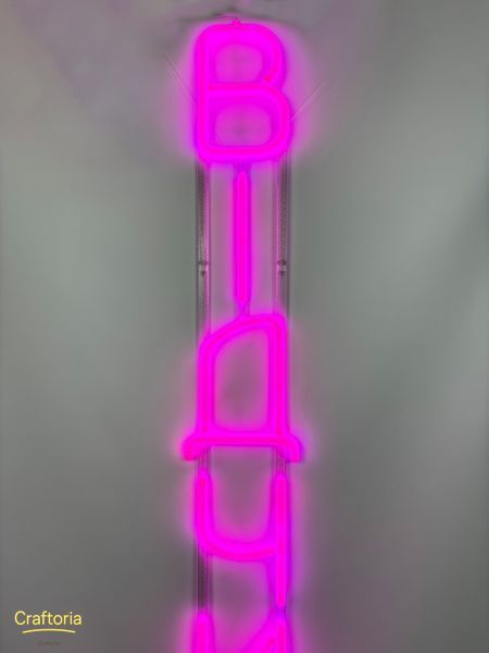 Neon LED sign Neon sign Open vertical Neon12mm 2000x175 Pink &mdash; product code ВІД-2000x175-РОЖ, main photo