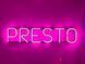 Neon sign Presto Coffee 2000x300 Pink PRE-2000x300-РОЖ photo 1