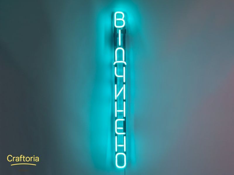 Neon LED sign Neon sign Open vertical 800x85 Blue &mdash; product code ВІД-800x85-БЛА, main photo