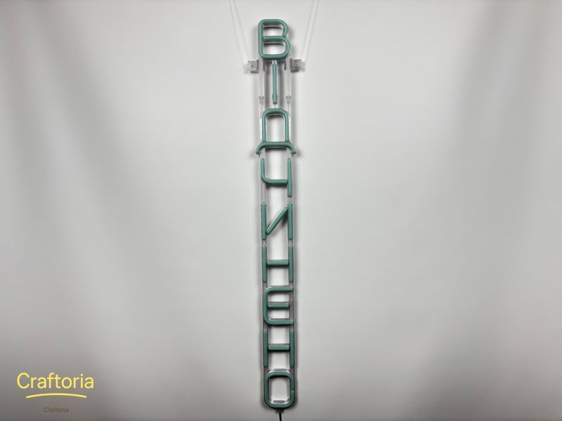 Neon LED sign Neon sign Open vertical 800x85 Blue &mdash; product code ВІД-800x85-БЛА, main photo