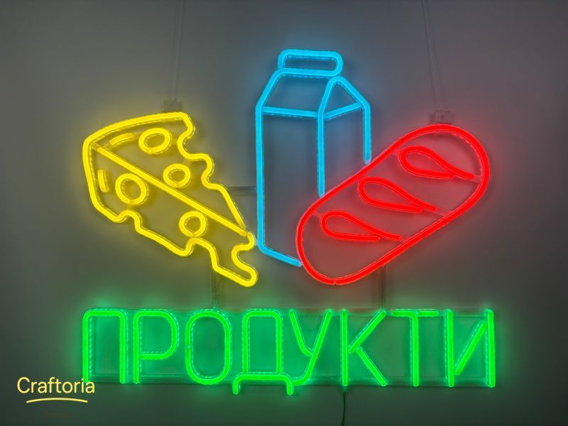 Neon LED sign Neon sign Products with products 600x500 Combined &mdash; product code ПРО-600x500-КОМ, main photo