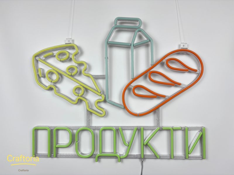 Neon LED sign Neon sign Products with products 600x500 Combined &mdash; product code ПРО-600x500-КОМ, main photo