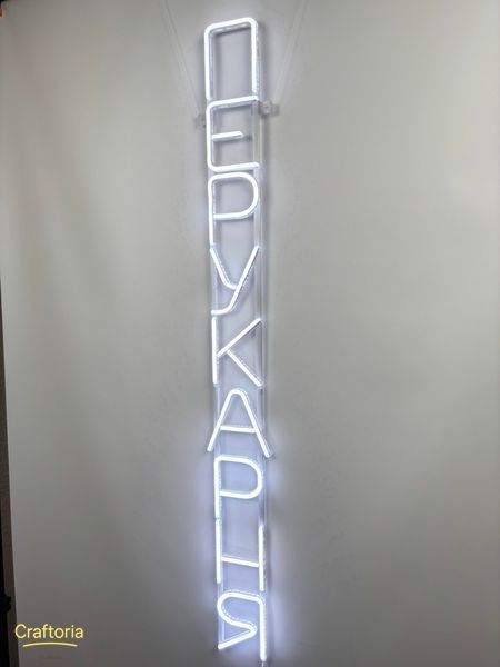 Neon LED sign Neon sign Hairdresser vertical 1200x130 White &mdash; product code ПЕР-1200x130-БІЛ, main photo