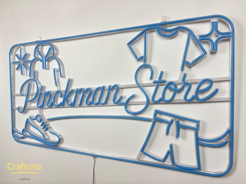 Неонова вивіска Pinckman Store 1000x500 Синій PIN-1000x500-СИН фото