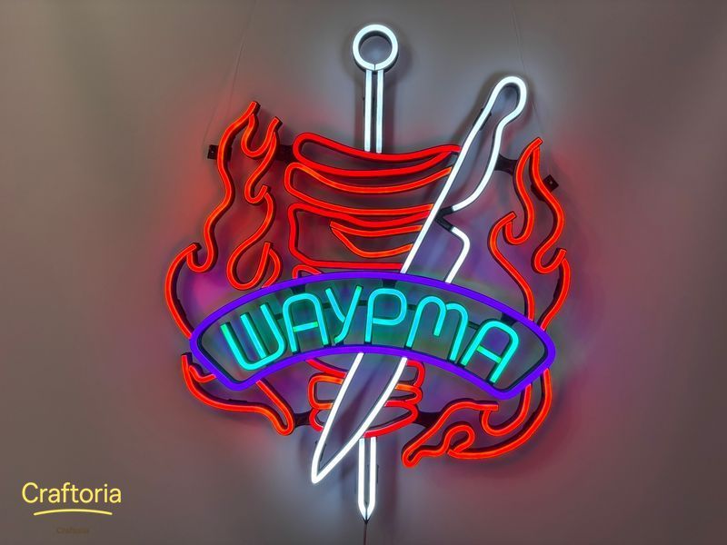 Неонова вивіска Шаурма deep 700x570 Комбінований ШАУ-700x570-КОМ фото