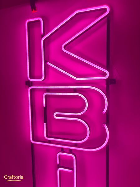 Neon LED sign Neon sign Flowers fat vertical 1400x350 Pink &mdash; product code КВІ-1400x350-РОЖ, main photo