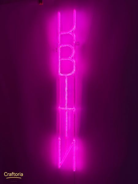 Неоновая вывеска Цветы вертикальные 900x100 Розовый КВІ-900x100-РОЖ фото