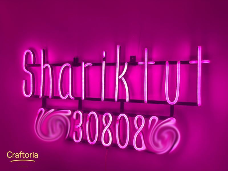 Неоновая вывеска Shariktut 700x360 Розовый SHA-700x360-РОЖ фото