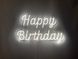 Neon sign Happy birthday 700x435 White HAP-700x435-БІЛ photo 3