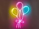 Неоновая вывеска Шарики 3шт 600x400 Комбинированный КУЛ-600x400-КОМ фото 3