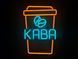 Неоновая вывеска Стакан зерна кофе col1 380x260 Комбинированный СТА-380x260-КОМ-355 фото 1