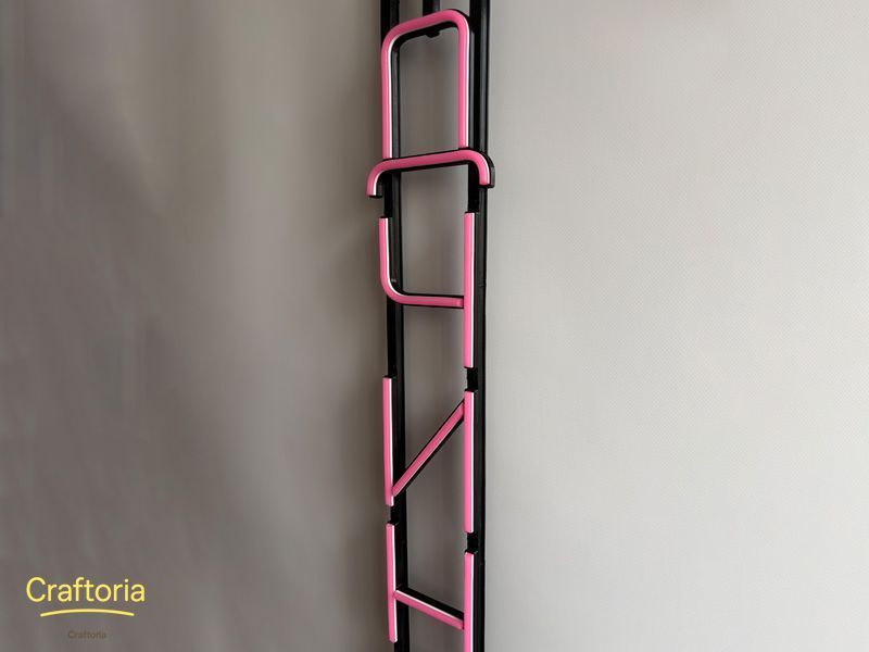 Неоновая вывеска Открыта вертикальная 1250x120 Розовый ВІД-1250x120-РОЖ фото