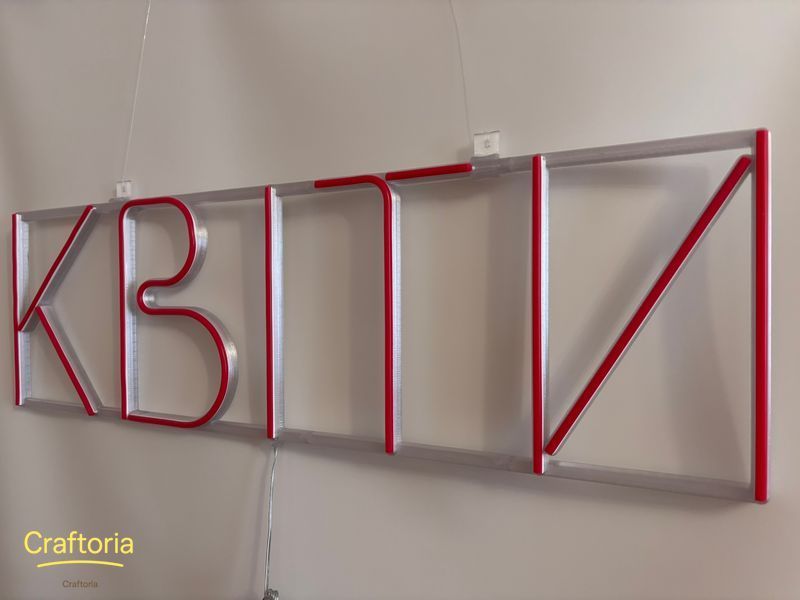 Неонова вивіска Квіти 800x240 Червоний КВІ-800x240-ЧЕР фото