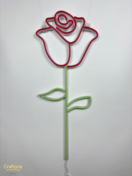 Неонова вивіска Роза col1 800x330 Комбінований РОЗ-800x330-КОМ фото