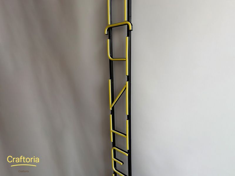 Neon LED sign Neon sign Open vertical 1420x130 Lemon yellow &mdash; product code ВІД-1420x130-ЛИМ, main photo