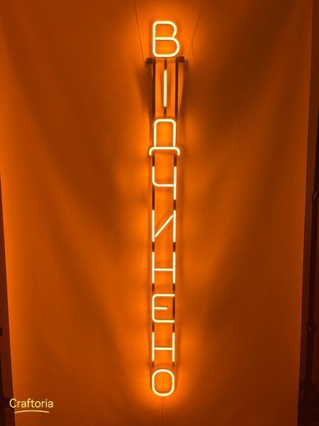 Neon LED sign Neon sign Open vertical 1500x120 Yellow &mdash; product code ВІД-1500x120-ЖОВ, main photo