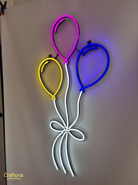 Neon LED sign Neon sign Balls 3pcs col2 1000x475 Combined &mdash; product code КУЛ-1000x475-КОМ-114, main photo