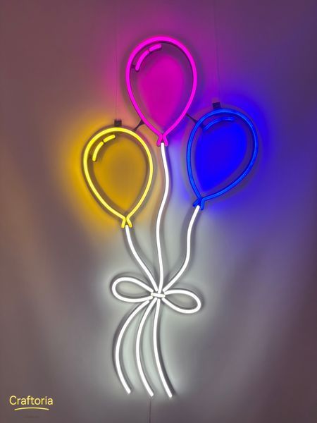 Neon LED sign Neon sign Balls 3pcs col2 1000x475 Combined &mdash; product code КУЛ-1000x475-КОМ-114, main photo