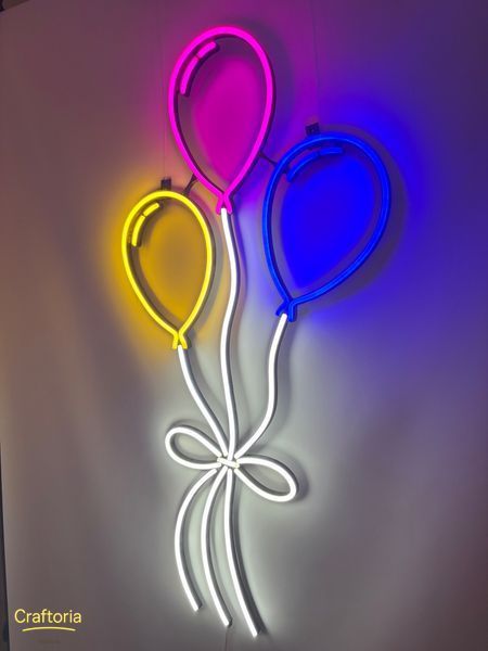Neon LED sign Neon sign Balls 3pcs col2 1000x475 Combined &mdash; product code КУЛ-1000x475-КОМ-114, main photo