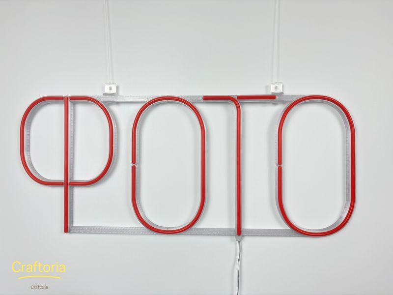 Neon LED sign Neon sign Photo 600x250 Red &mdash; product code ФОТ-600x250-ЧЕР, main photo