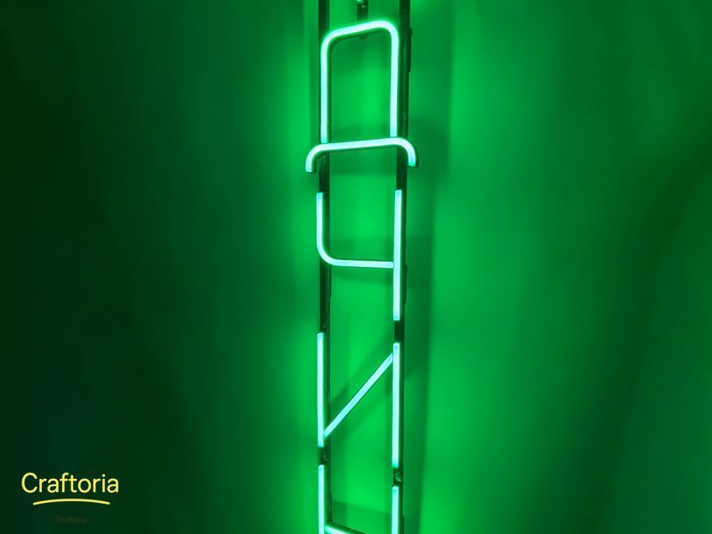 Неонова вивіска Відчинено вертикальна 1600x145 Зелений ВІД-1600x145-ЗЕЛ фото
