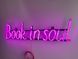 Неонова вивіска Book in soul 600x155 Рожевий BOO-600x155-РОЖ фото 4