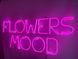 Неоновая вывеска Flowers Mood 1000x410 Розовый FLO-1000x410-РОЖ фото 2