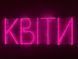 Неоновая вывеска Цветы 900x350 Розовый КВІ-900x350-РОЖ фото 1