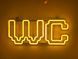Неоновая вывеска WC 420x170 Желтый WC -420x170-ЖОВ фото 1