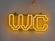 Неоновая вывеска WC 420x170 Желтый WC -420x170-ЖОВ фото 3