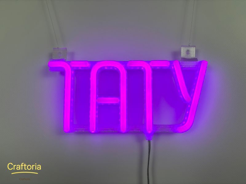 Neon LED sign Neon sign Tattoo 220x100 Violet &mdash; product code ТАТ-220x100-ФІО, main photo
