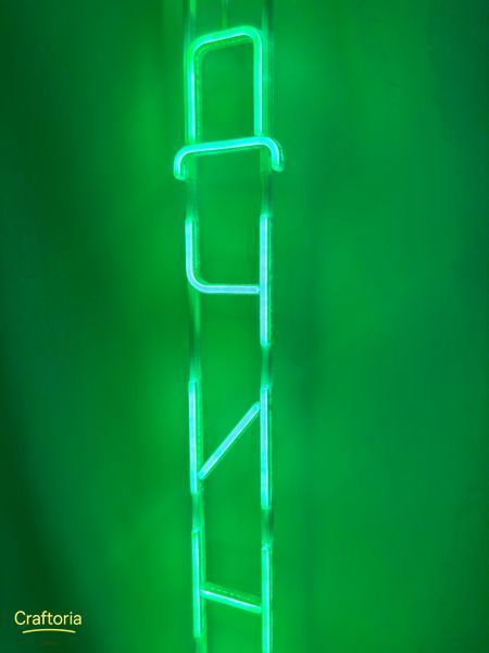 Neon LED sign Neon sign Open vertical 1500x120 Green &mdash; product code ВІД-1500x120-ЗЕЛ, main photo