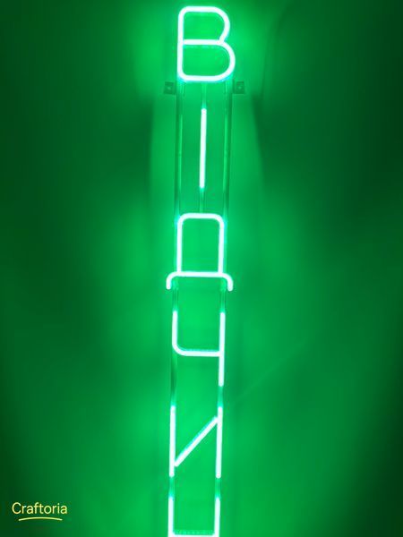 Neon LED sign Neon sign Open vertical 1500x120 Green &mdash; product code ВІД-1500x120-ЗЕЛ, main photo