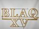 Неоновая вывеска BLAQ XV 1000x510 Желтый BLA-1000x510-ЖОВ фото 5