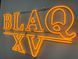 Неоновая вывеска BLAQ XV 1000x510 Желтый BLA-1000x510-ЖОВ фото 4