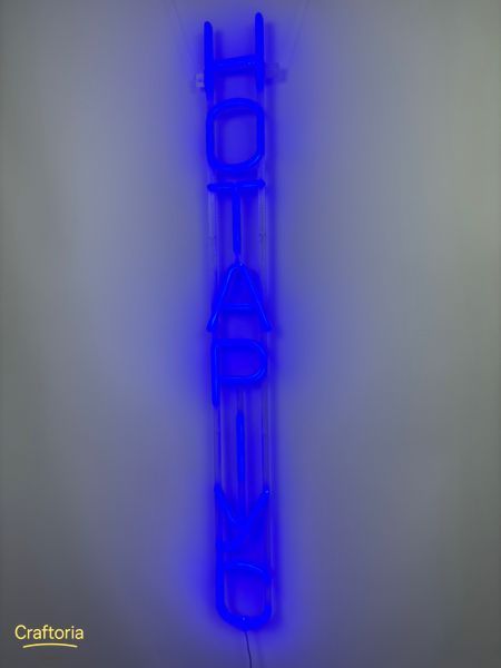 Neon LED sign Neon sign Notary vertical 980x108 Blue &mdash; product code НОТ-980x108-СИН, main photo