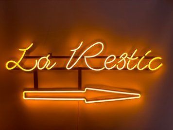 Neon LED sign Neon sign La Restic 980x390 Yellow &mdash; product code LA -980x390-ЖОВ, main photo