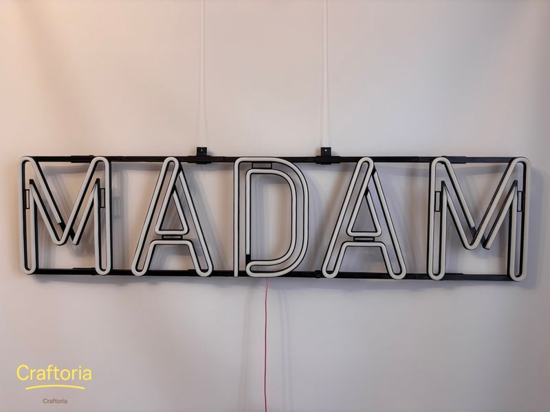 Неонова вивіска MADAM 1000x240 Білий MAD-1000x240-БІЛ фото