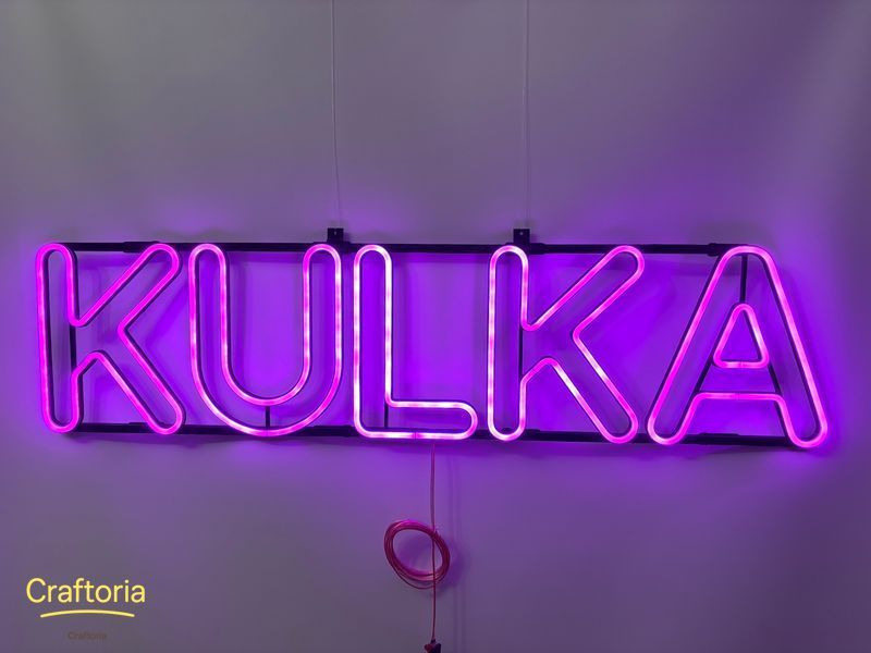 Неоновая вывеска KULKA 1000x240 Розовый KUL-1000x240-РОЖ фото