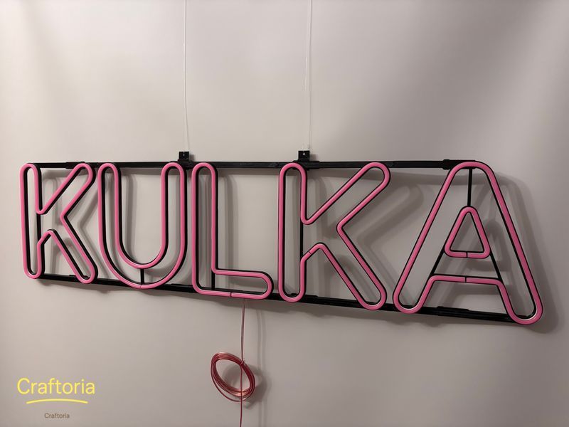 Неоновая вывеска KULKA 1000x240 Розовый KUL-1000x240-РОЖ фото